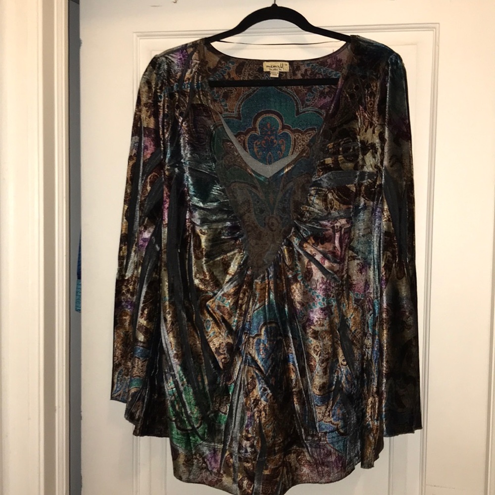 One world live let live velour sublimation top